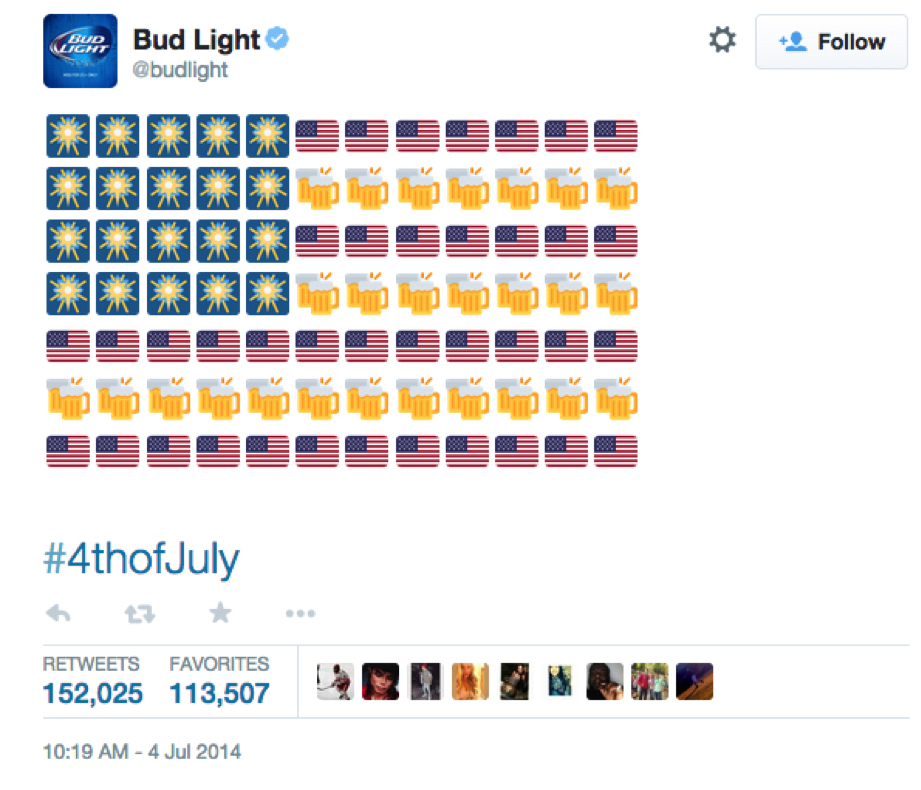Description: bud-light-emoji-tweet