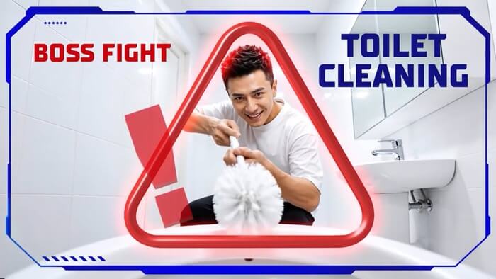 Vim Power Foam - Flip The Toilet Cleaning Game