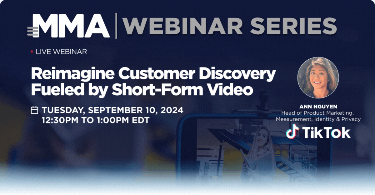 Reimagine Customer Discovery Fueled by Short-Form Video - Tuesday, September 10, 2024 - 12:30pm to 1:00pm EDT